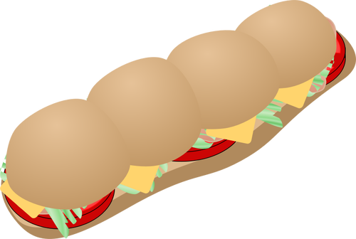 Vektor ClipArt för tunnelbana sandwich