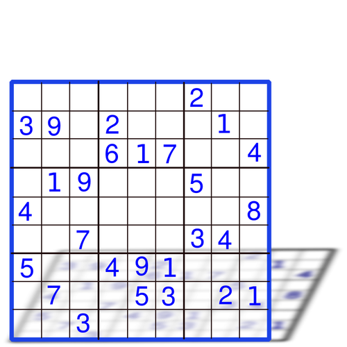 Sudoku with numbers vector graphics