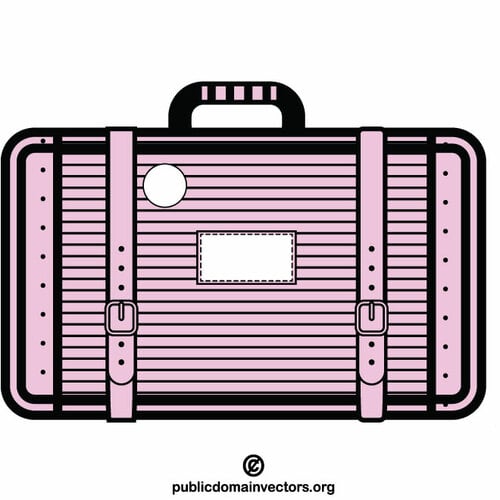 Vaaleanpunainen matkalaukku