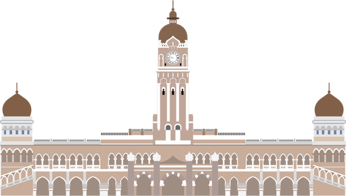 Здание султана Abdul Самада векторное изображение