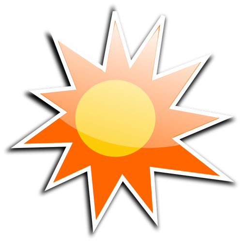 Oranje zon vector afbeelding