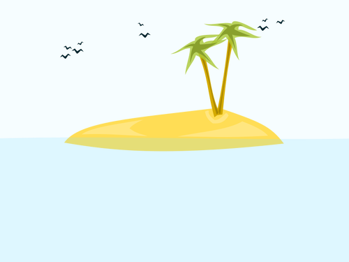 Imagen vectorial isla tropical
