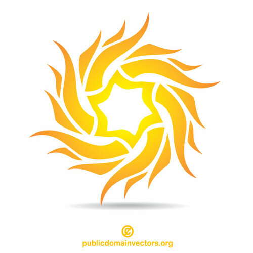 Elemento del logotipo de sol