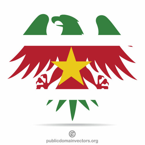Achternaam vlag heraldische adelaar