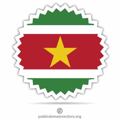 Suriname flagga klistermärke