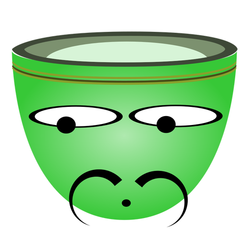 슬픈 녹색 스페인 컵의 벡터 그래픽