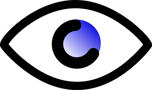 Векторная графика символа голубой глаз
