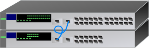 Przełączniki sieciowe HP wektorowych ilustracji