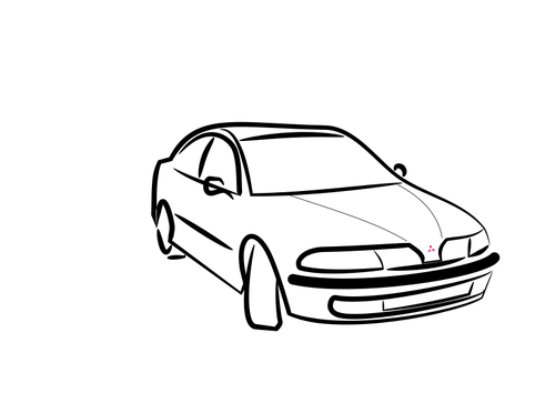Mobil garis vektor ilustrasi