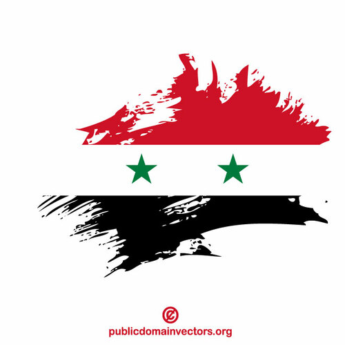 Syrische de penseelstreek van de vlag