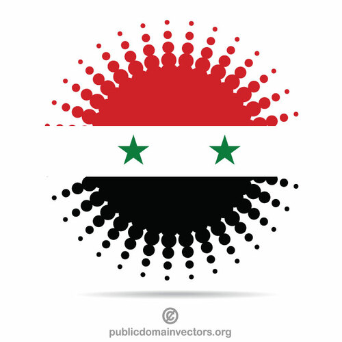 Bendera Suriah efek halftone