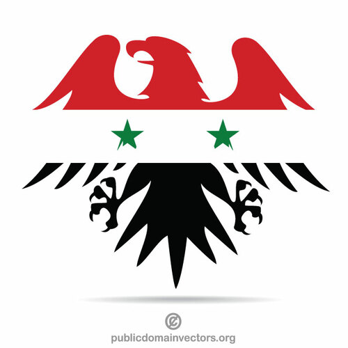Syrische Flagge Adler Symbol