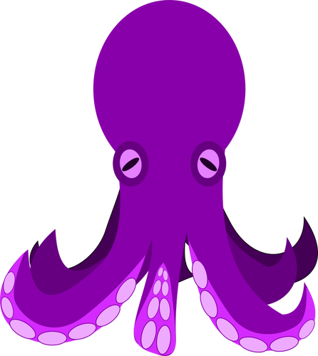 Cartoon octopus vector illustration