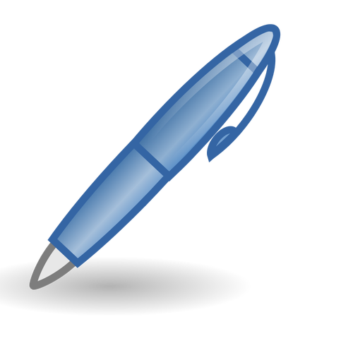파란색 펜