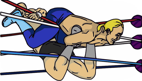 Grafika wektorowa manewr wrestlingu