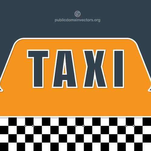 Background with taxi sign