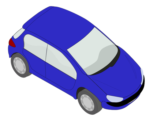 Peugeot 206 blu vettoriale