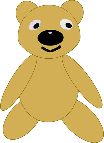 Vector illustraties van eenvoudige bruin teddybeer
