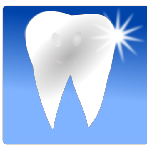 שיניים הלבנה בתמונה וקטורית