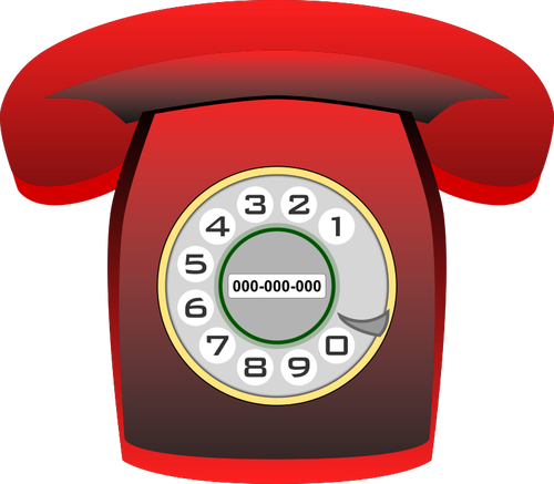 ClipArt vettoriali di telefono classico rosso