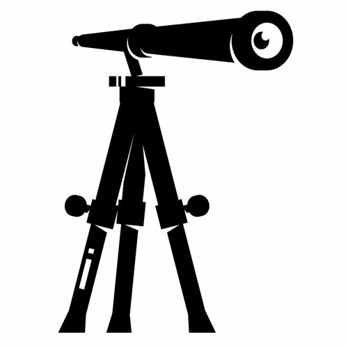 Silhouette telescopio