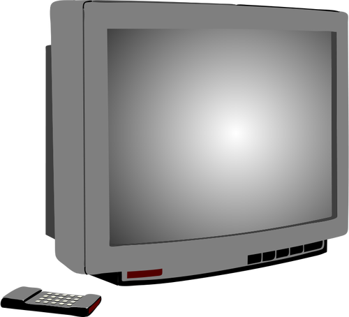 Vektor illustration av silver TV-apparaten