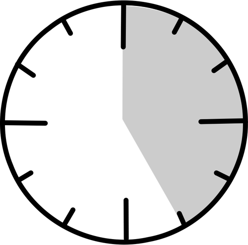 Illustrazione vettoriale del quadrante orologio