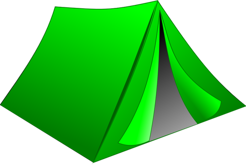 Yeşil çadır vektör çizim