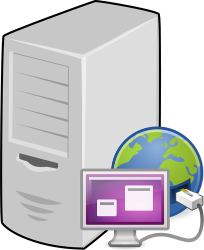 Image clipart vectoriel serveur Terminal server