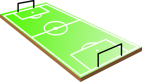 3D voetbal veld vector afbeelding
