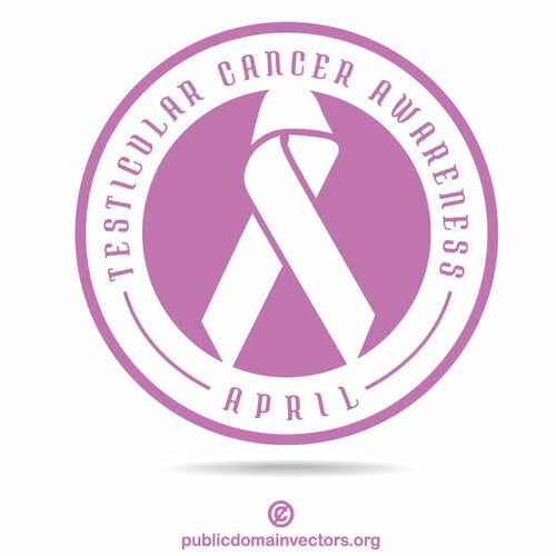 Pegatina del mes de concienciación sobre el cáncer testicular