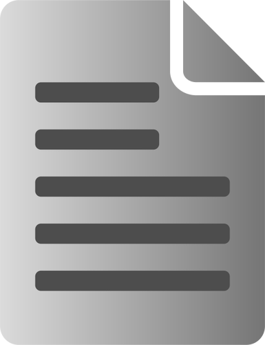 Graustufen Text Datei Symbol Vektor-ClipArt