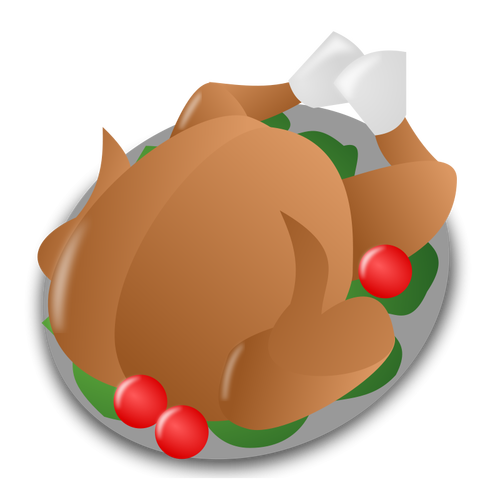 Thanksgiving day Turkije portie vector pictogram