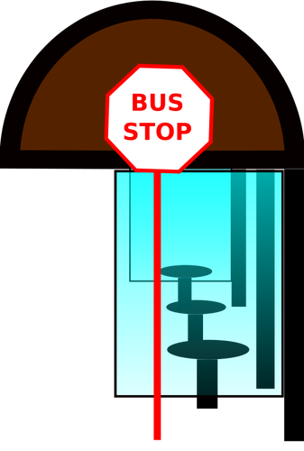 Автобусная остановка вектор