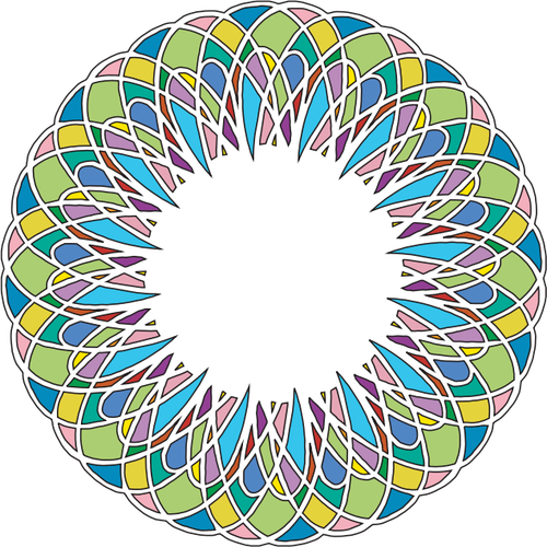 Vector illustraties van pastel gekleurde ring