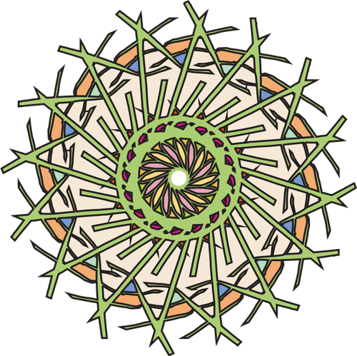 Vector graphics of spiky sticks flower