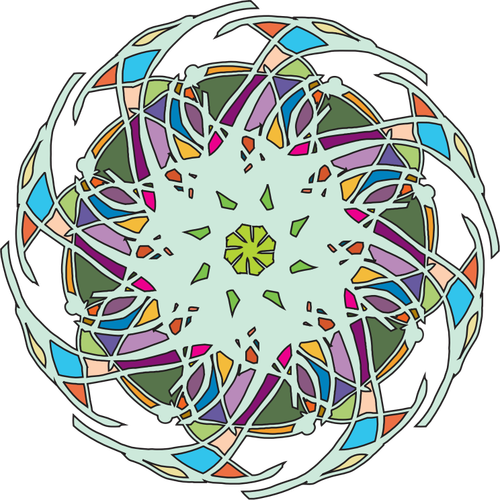 Image clipart vectoriel du globe coloré des éléments cassés