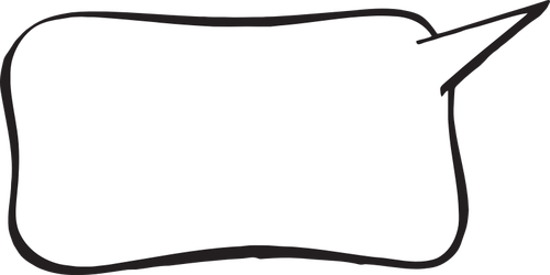 Vector afbeelding van dikke rand rechthoekige bijschrift zeepbel voor een strip