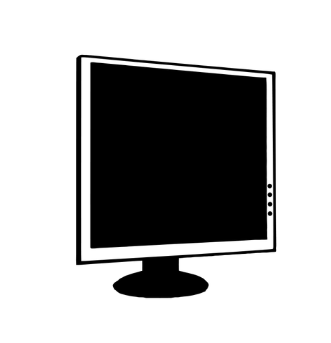 LCD monitor vektor image