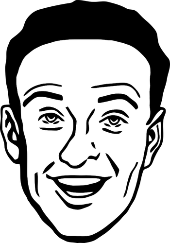 Vektorové kreslení komické člověka charakter profil avatar