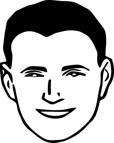 Vektorový obrázek komické mužský charakter profil avatar