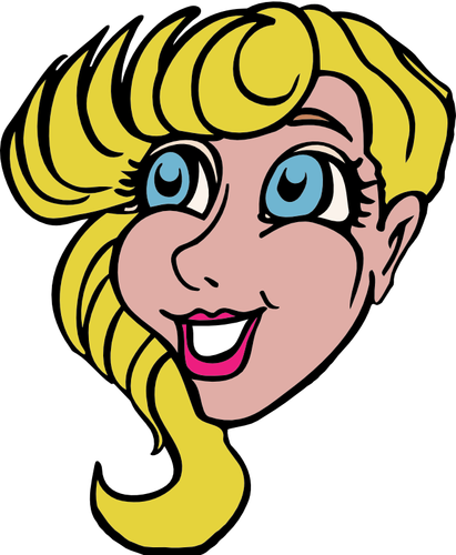 Blonde Frau lächelnd Vektor-illustration