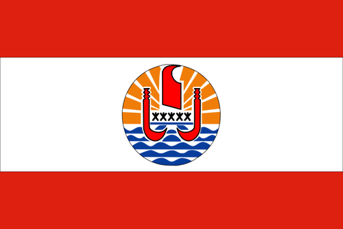 Flagge Französisch-Polynesiens Vektor-Bild