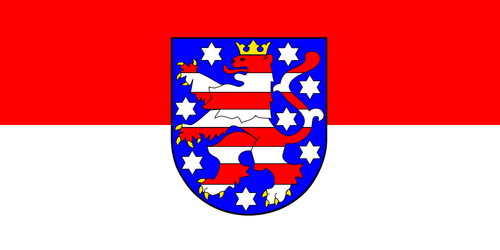 Flagga Thüringen vektor ClipArt