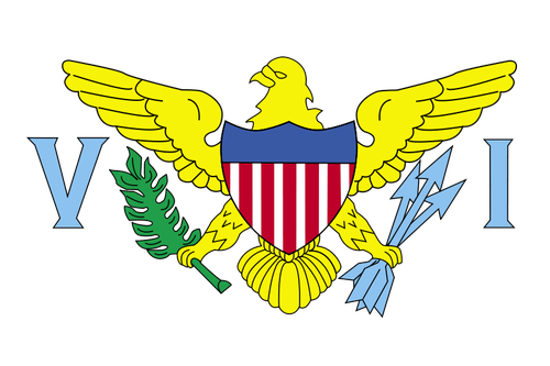 Флаг американских Виргинских островов векторные иллюстрации