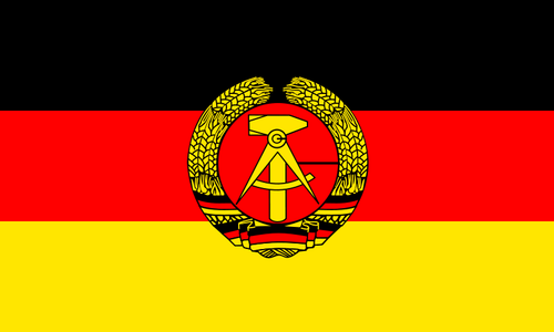 德国民主共和国旗帜矢量图像