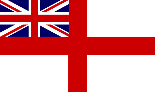 Английского королевского флота исторический флаг векторное изображение