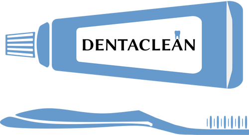 Зубная щетка и зубная паста векторное изображение