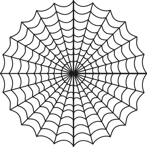 Vector illustraties van gestileerde spinnenweb