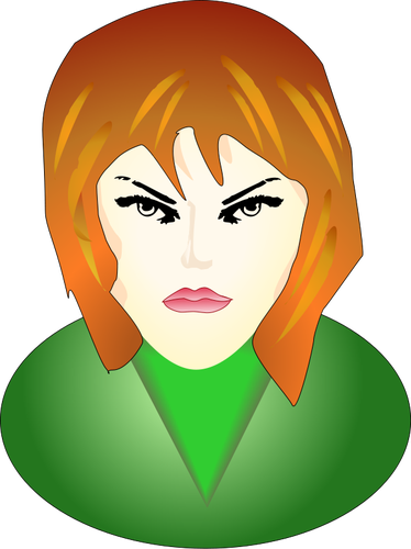 Face of angry woman vector